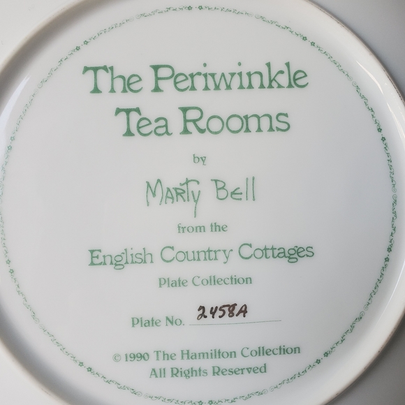 English Country Cottage Plate by Marty Bell - Picture 4 of 5